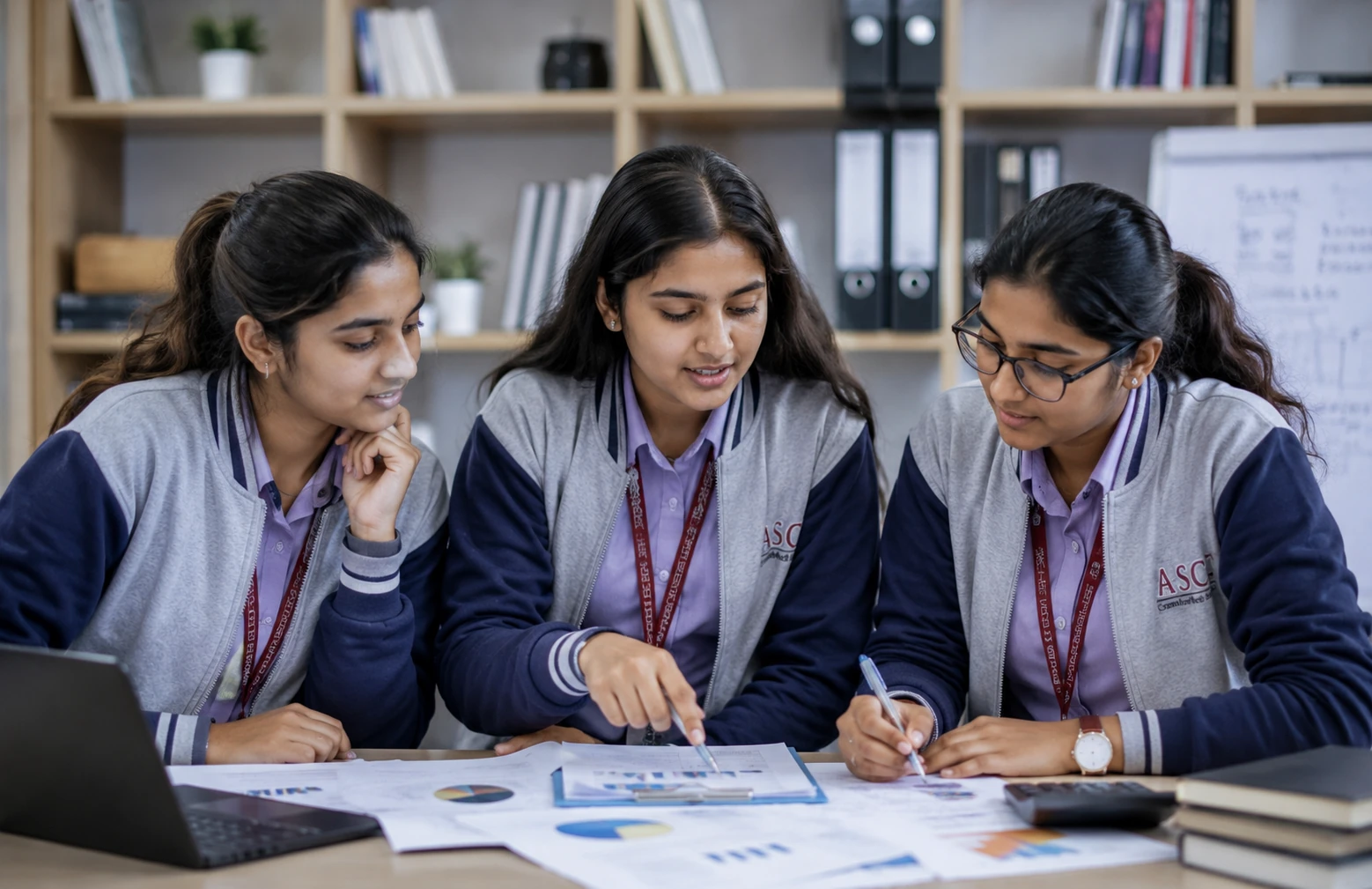 ASC-VES PU College Commerce students studying CEBA and SEBA subjects